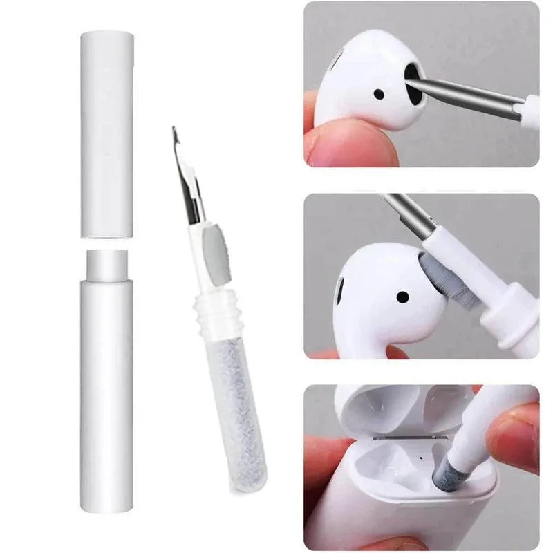 Metal Earphone Cleaning Kit, Includes Cleaning Pen and Brush, Perfect for AirPods, Smartphones and Tablets