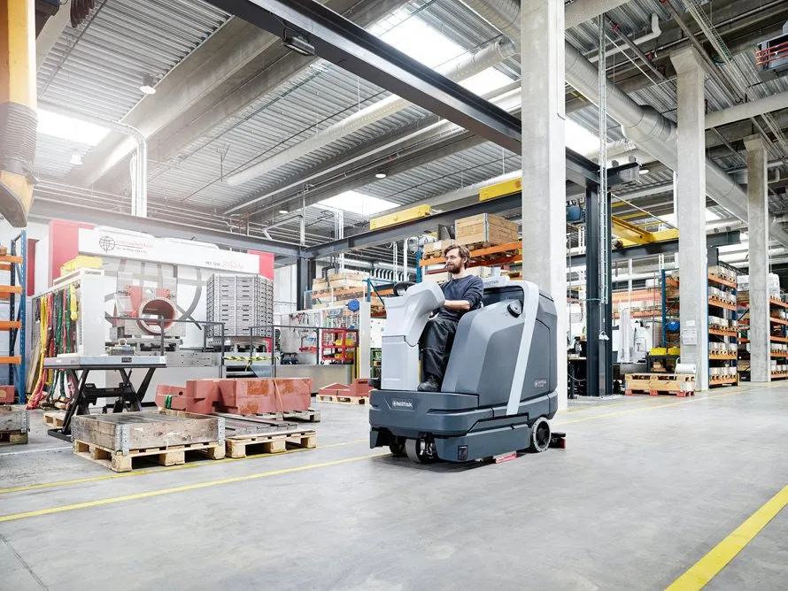 Nilfisk SC6000 910C Rider Scrubber-Drier With Cylinder Brush Deck For Rough Surfaces
