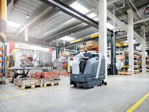 Nilfisk SC6000 910C Rider Scrubber-Drier With Cylinder Brush Deck For Rough Surfaces