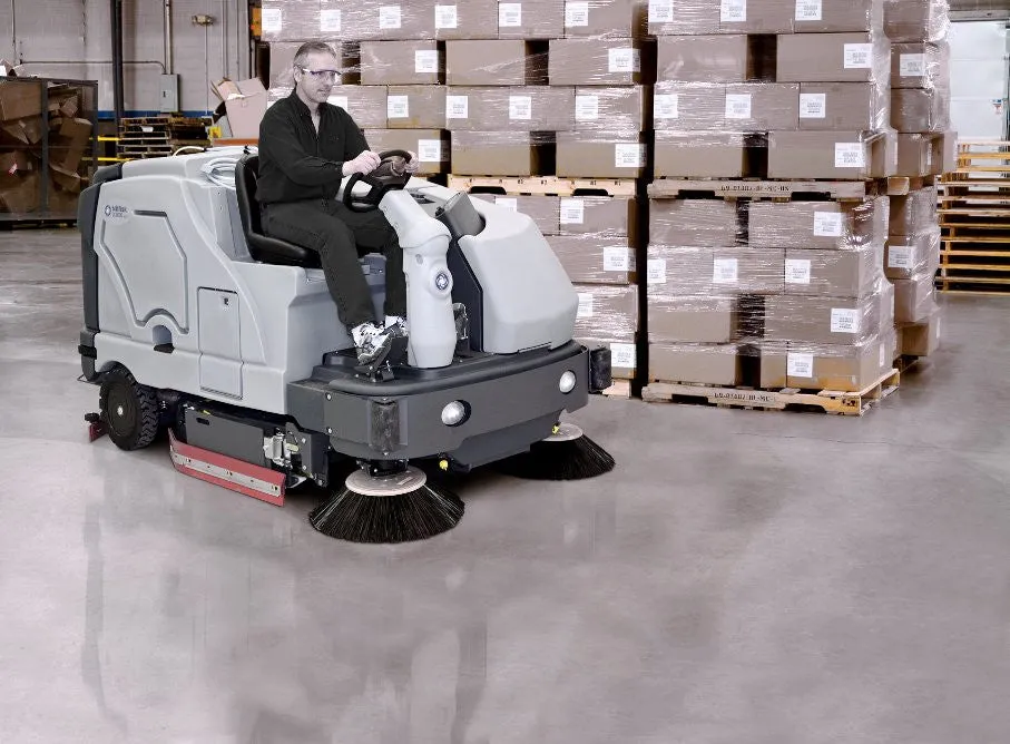 Nilfisk SC8000 1600D Diesel Rider Scrubber-Drier With Cylindrical Brush Scrubbing Deck