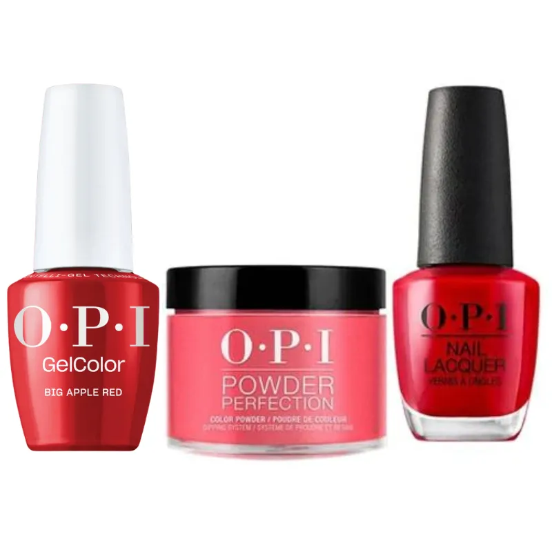 OPI Intelli-Gel Trio - N25 Big Apple Red