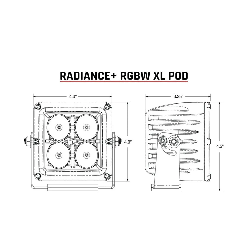 RIGID Industries XL Radiance   Light Pod - RGBW - Pair