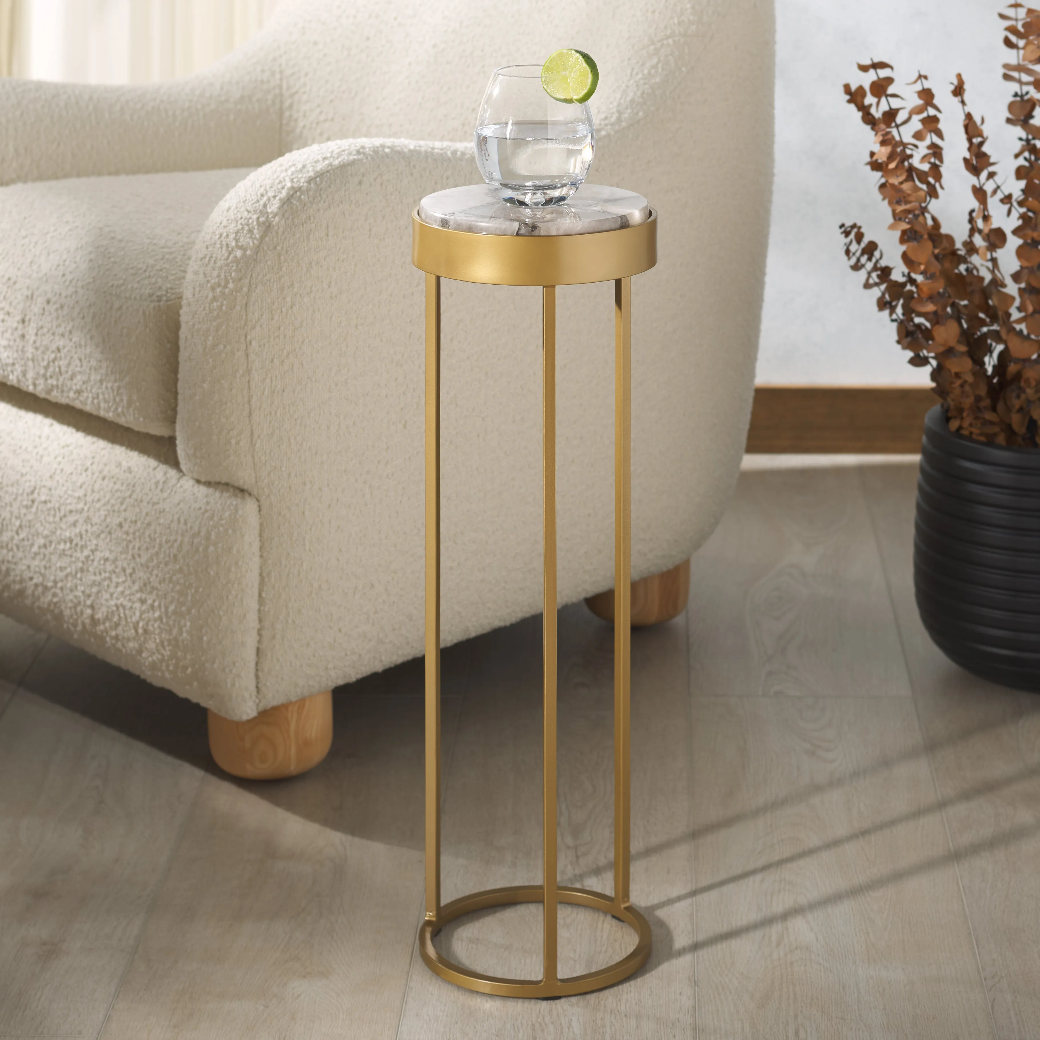 Safavieh Couture Hannahmarie Stone Drink Table, SFV7909