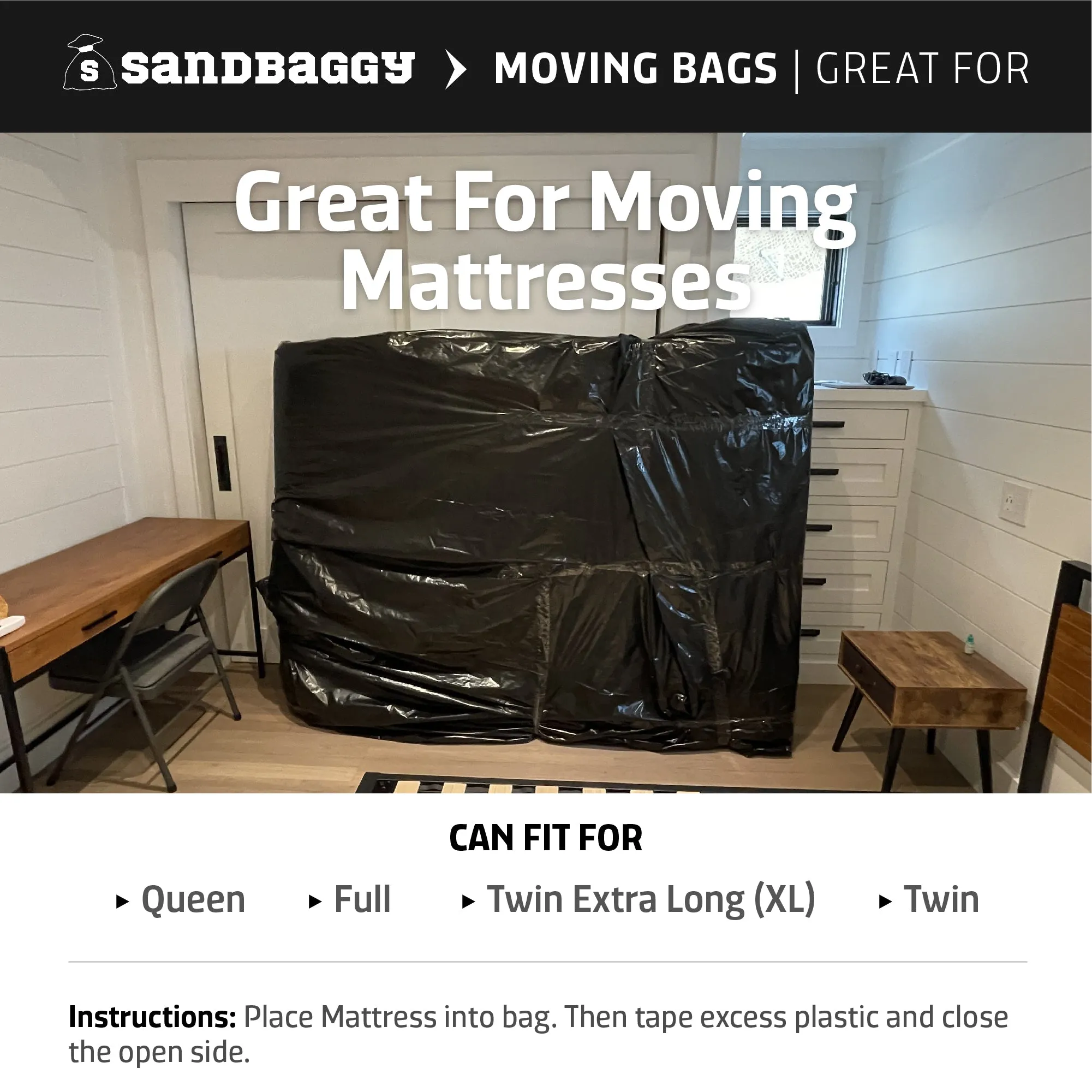 Sandbaggy Black Pallet Covers | Made in USA | Fits Large Pallets Up to 55" x 55" x 75" | Built w/ UV | 1.5 Mil or 3 Mil Thick
