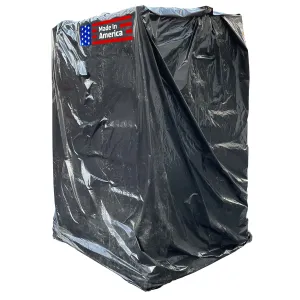 Sandbaggy Black Pallet Covers | Made in USA | Fits Large Pallets Up to 55" x 55" x 75" | Built w/ UV | 1.5 Mil or 3 Mil Thick