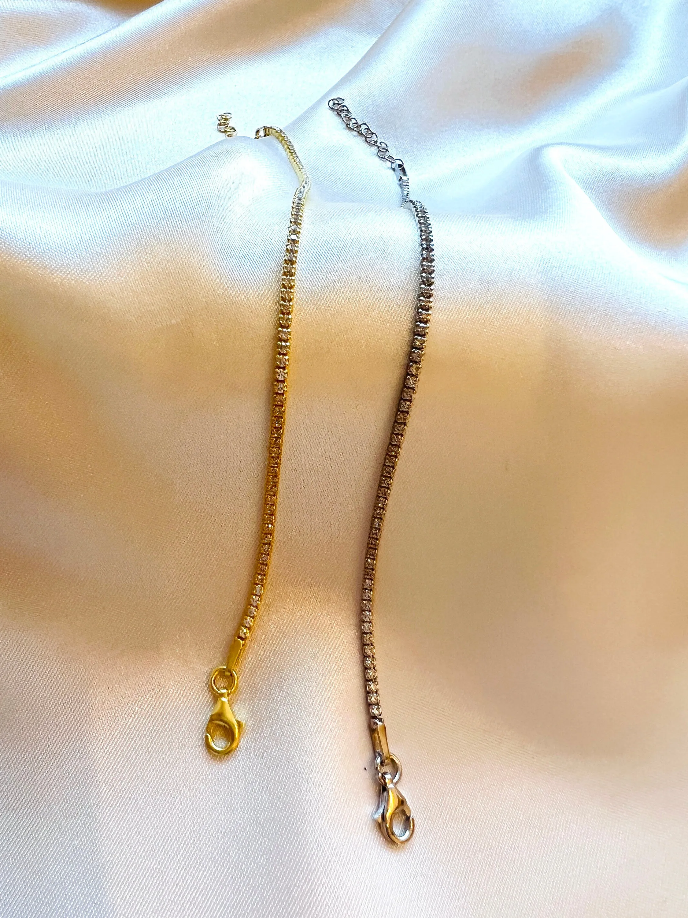 Silver Tennis Bracelet| Cz Diamond Tennis Bracelet in Gold| Dainty Bracelet| Minimalist Wedding Bracelet| Bracelet for Women | Gift for Her