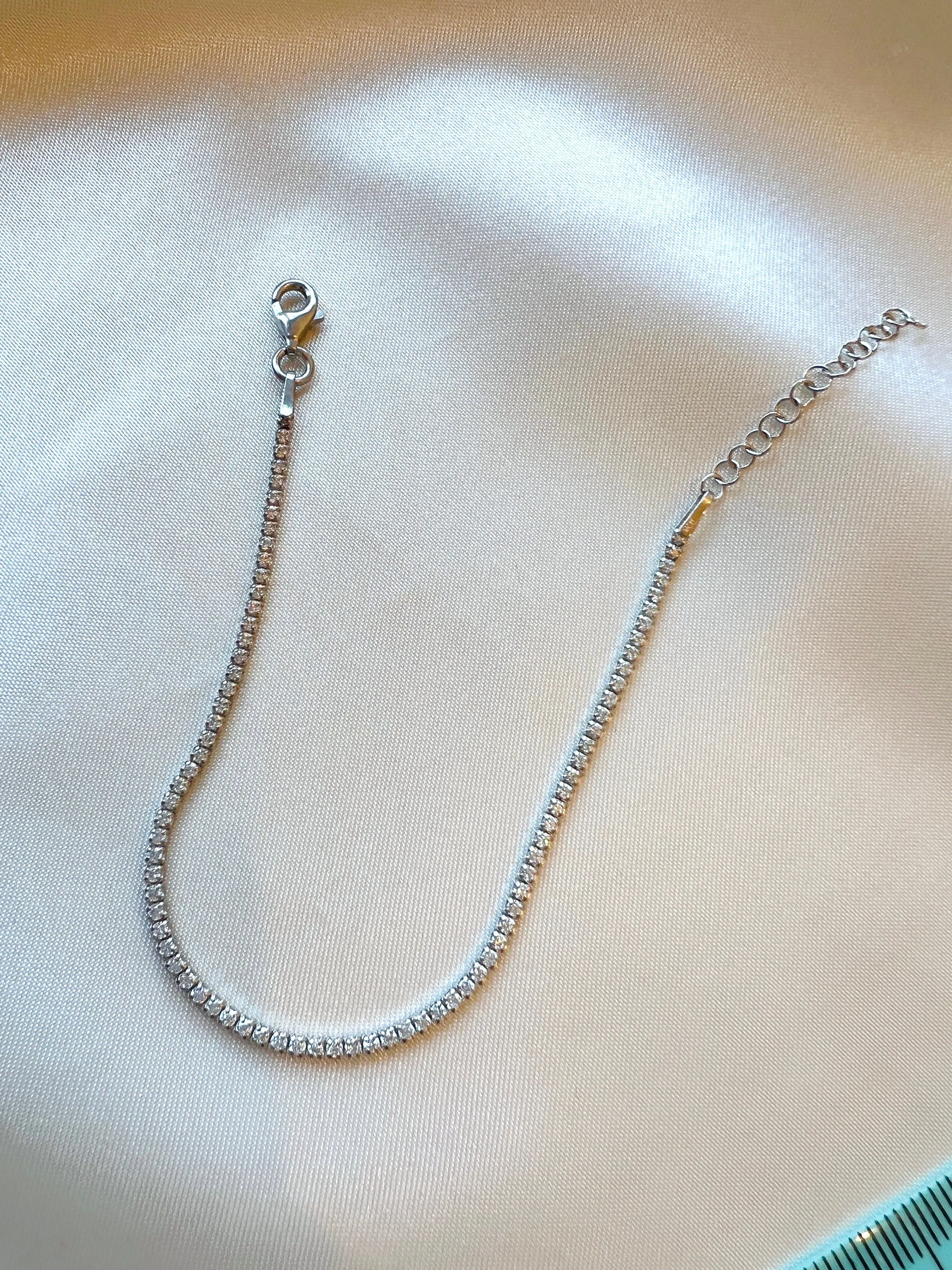 Silver Tennis Bracelet| Cz Diamond Tennis Bracelet in Gold| Dainty Bracelet| Minimalist Wedding Bracelet| Bracelet for Women | Gift for Her