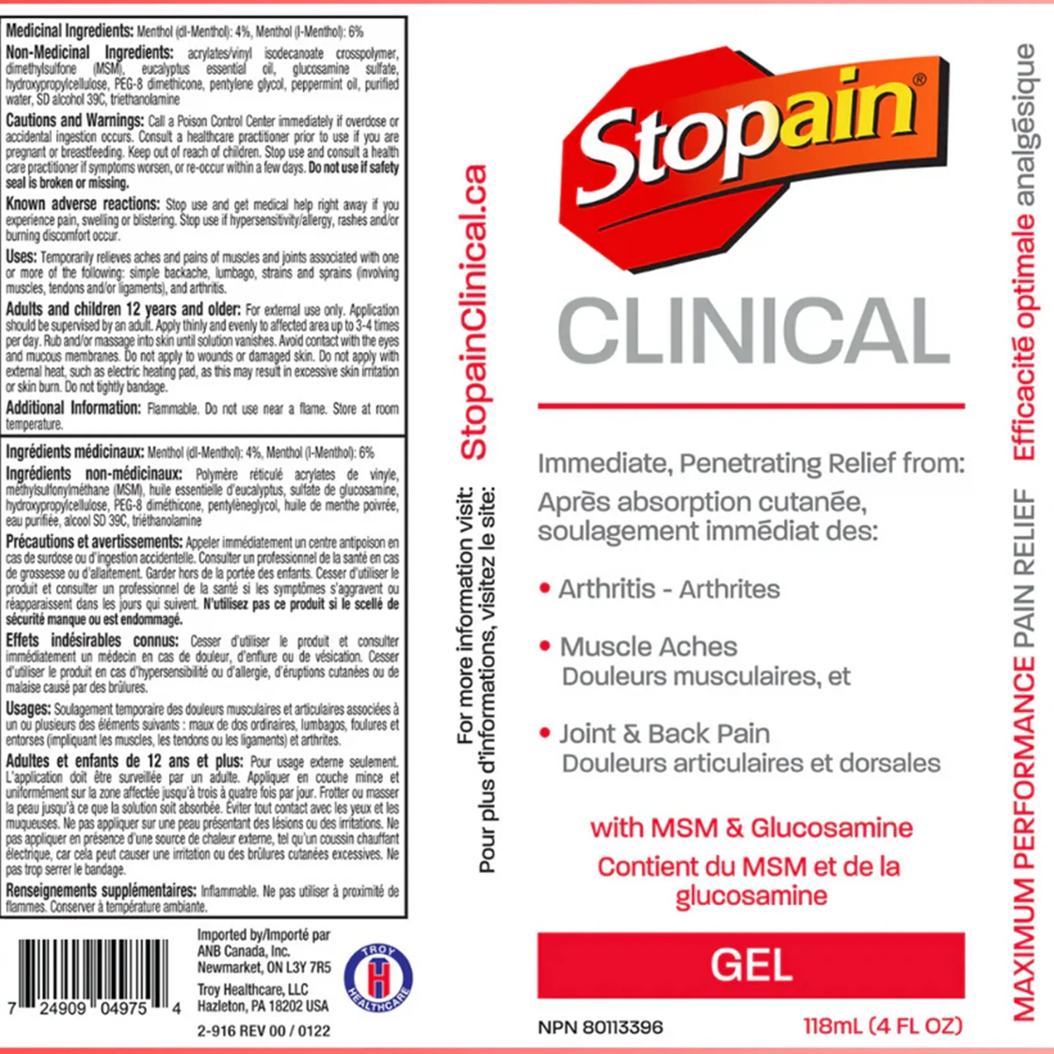 Stopain Clinical Gel