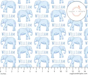 Sugar   Maple Plush Minky Fleece Personalized Blanket | Elephant
