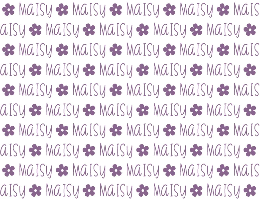 Sugar   Maple Plush Minky Fleece Personalized Blanket | Flower Icon Repeating Name
