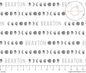 Sugar   Maple Plush Minky Fleece Personalized Blanket | Moon Phases