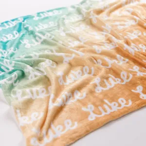 Sugar   Maple Plush Minky Fleece Personalized Blanket | Neutral Ombre