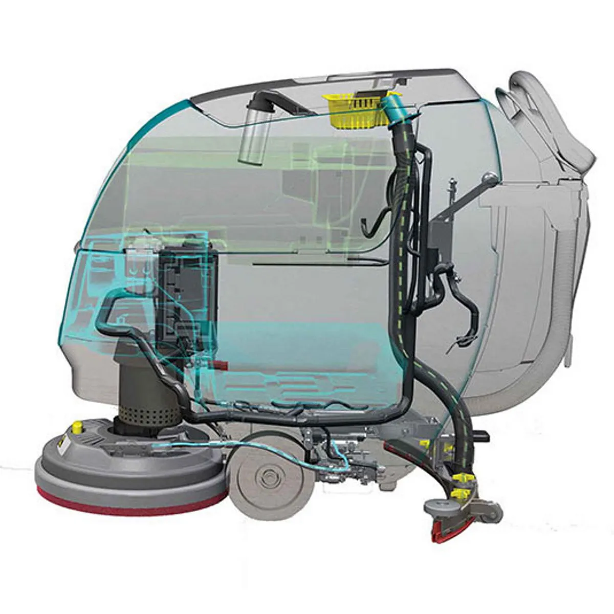 Tennant® T300e 20" Walk Behind Automatic Floor Scrubber w/ Pad Driver (Pad Assist & Traction Drive Options) - 11 Gallons