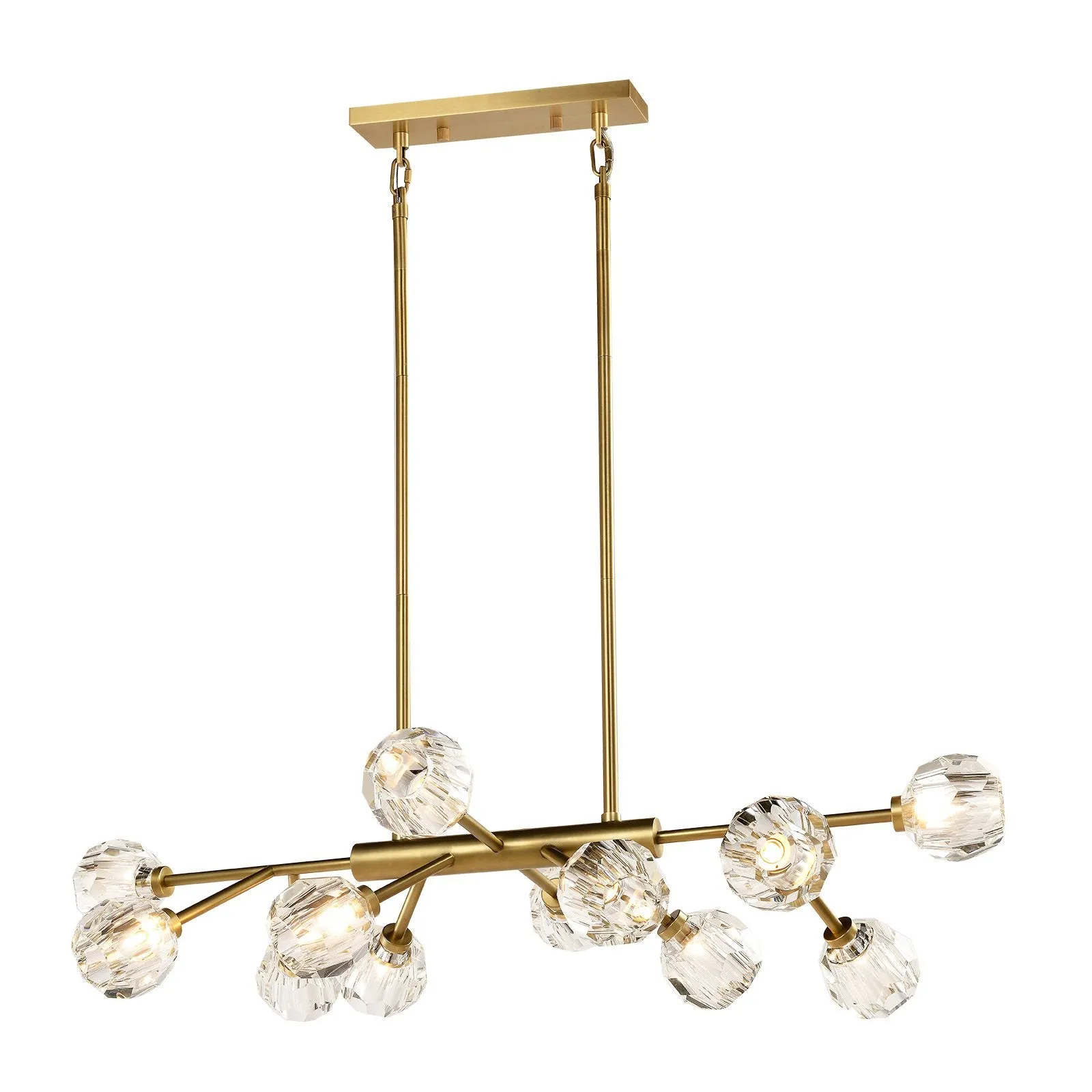 TULIM 12-Light Crystal Chandelier Aged Brass G9