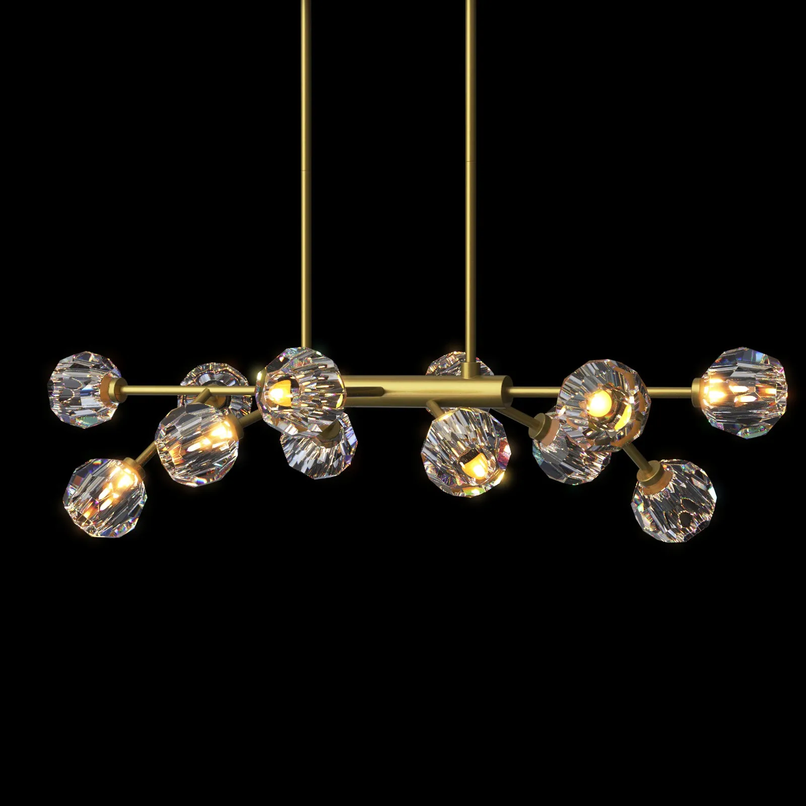 TULIM 12-Light Crystal Chandelier Aged Brass G9