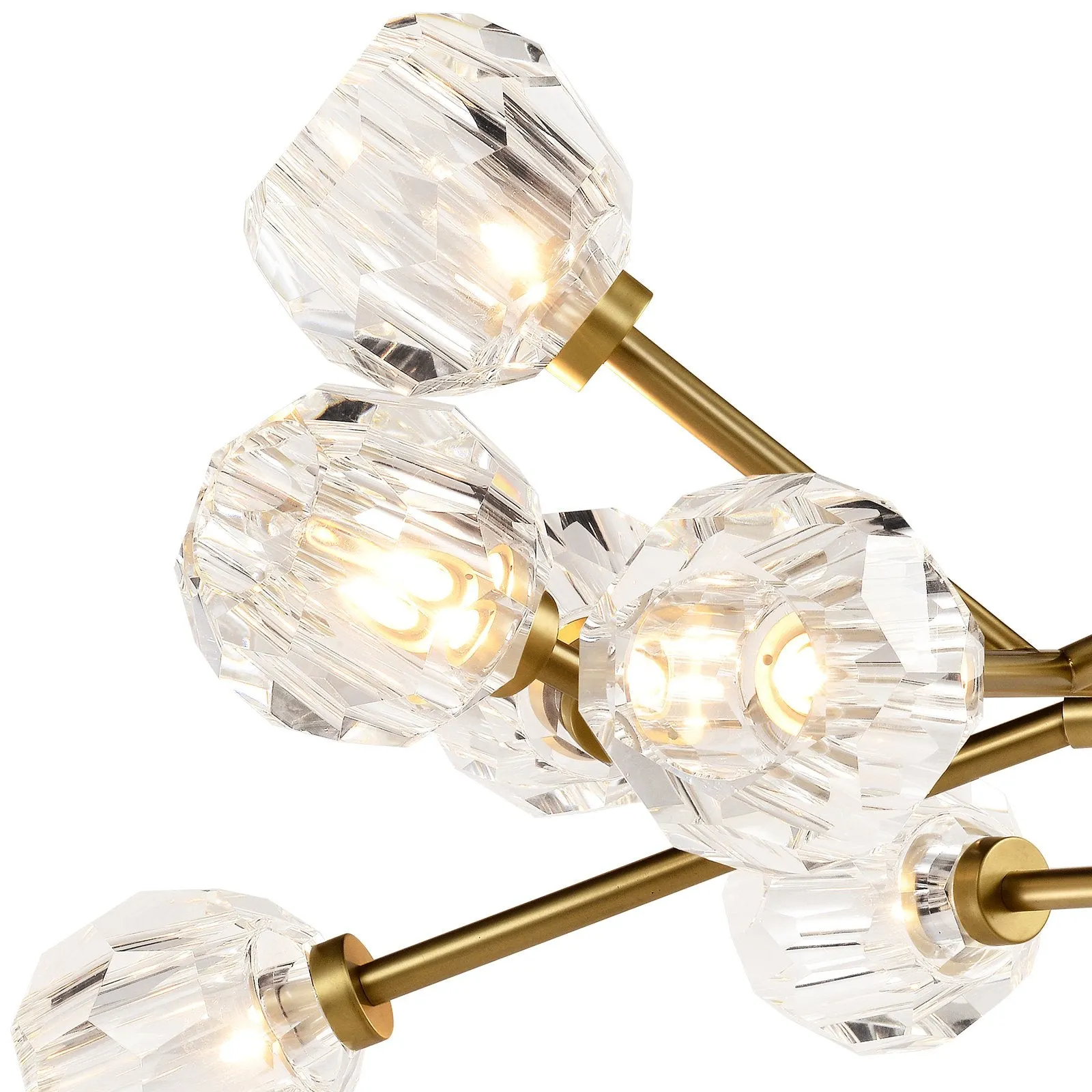 TULIM 12-Light Crystal Chandelier Aged Brass G9