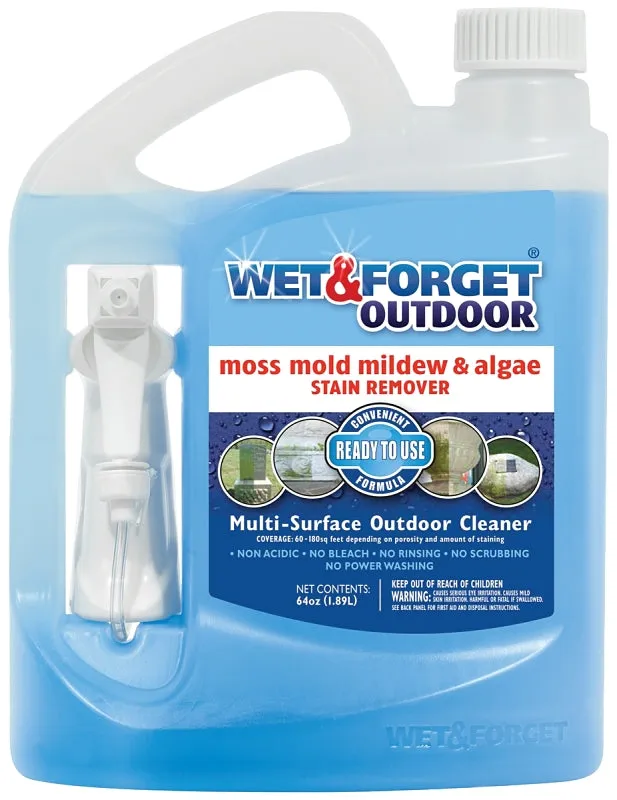 Wet & Forget 804064 Stain Remover, 64 oz, Liquid :EA: QUANTITY: 1