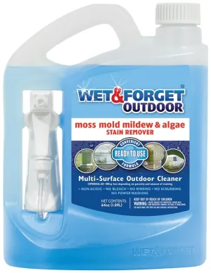Wet & Forget 804064 Stain Remover, 64 oz, Liquid :EA: QUANTITY: 1